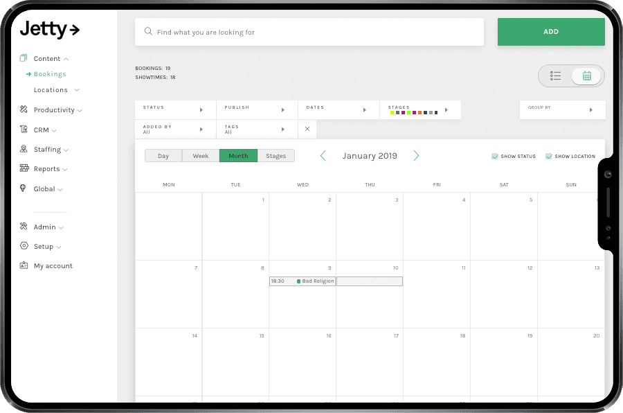 Get an instant overview of your booking situation.