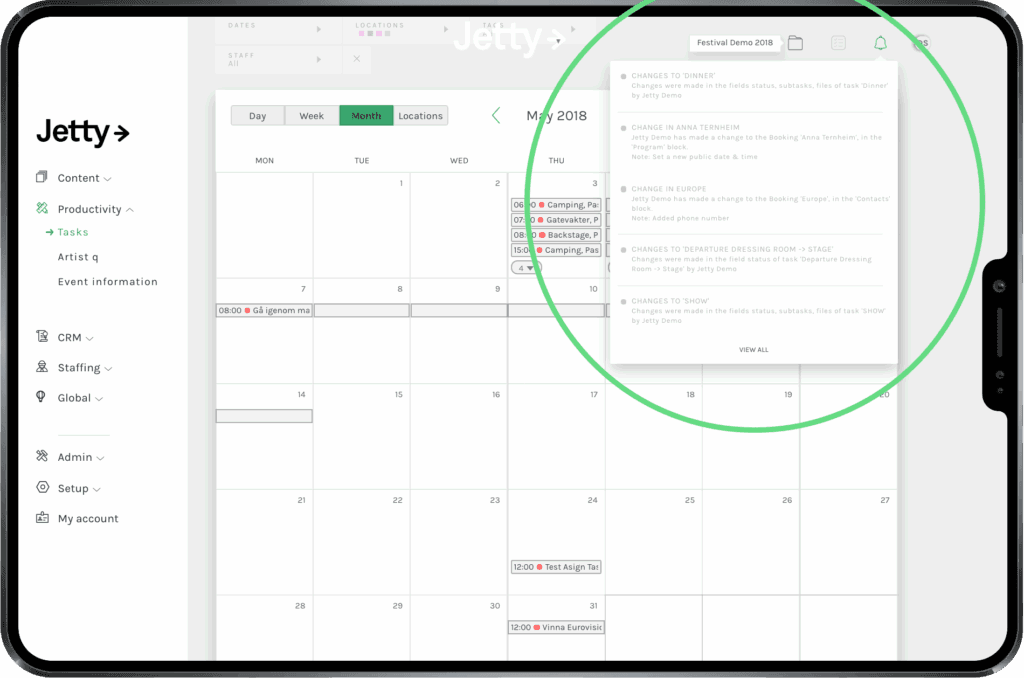 Get notified when things are done via the Jetty platform, the Jetty App, or email.