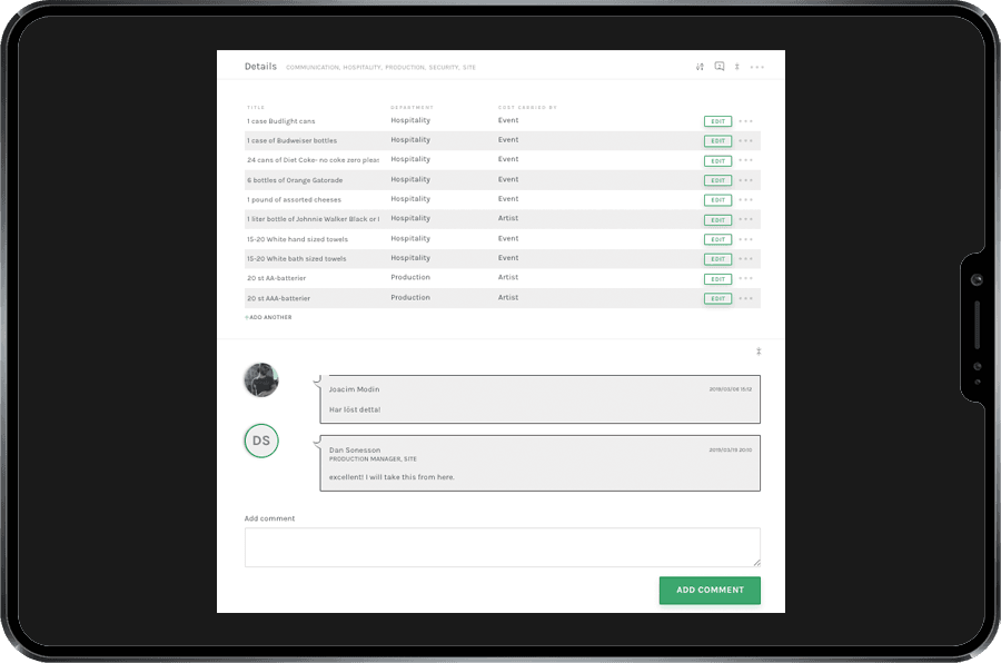 Document all decisions made and the input given.
