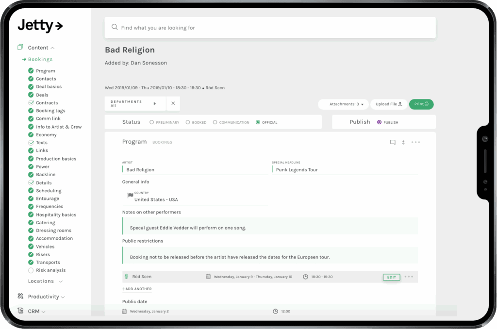 Gain awareness of preparations and task progress down to the last detail.