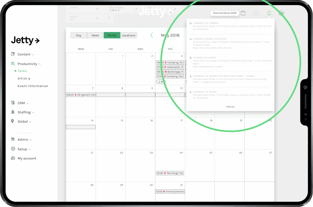 Get notified when things have changed via the Jetty platform, the Jetty App, or email.