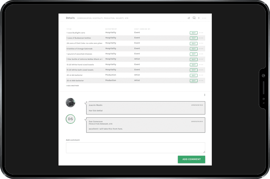 Document all decisions made and the input given.
