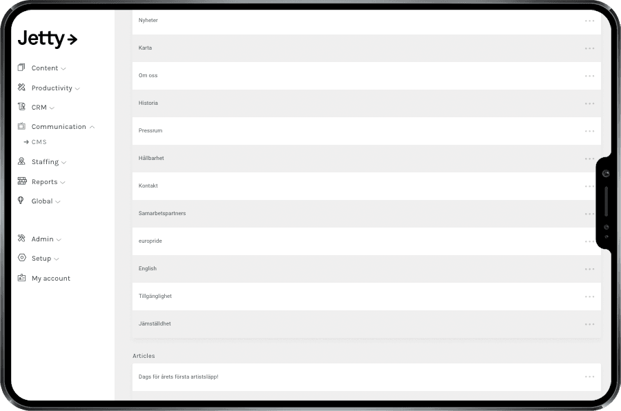 Use Jetty’s headless CMS to give you complete control of your website.